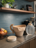 The Plunji Ritual System styled in a warm, natural kitchen setting